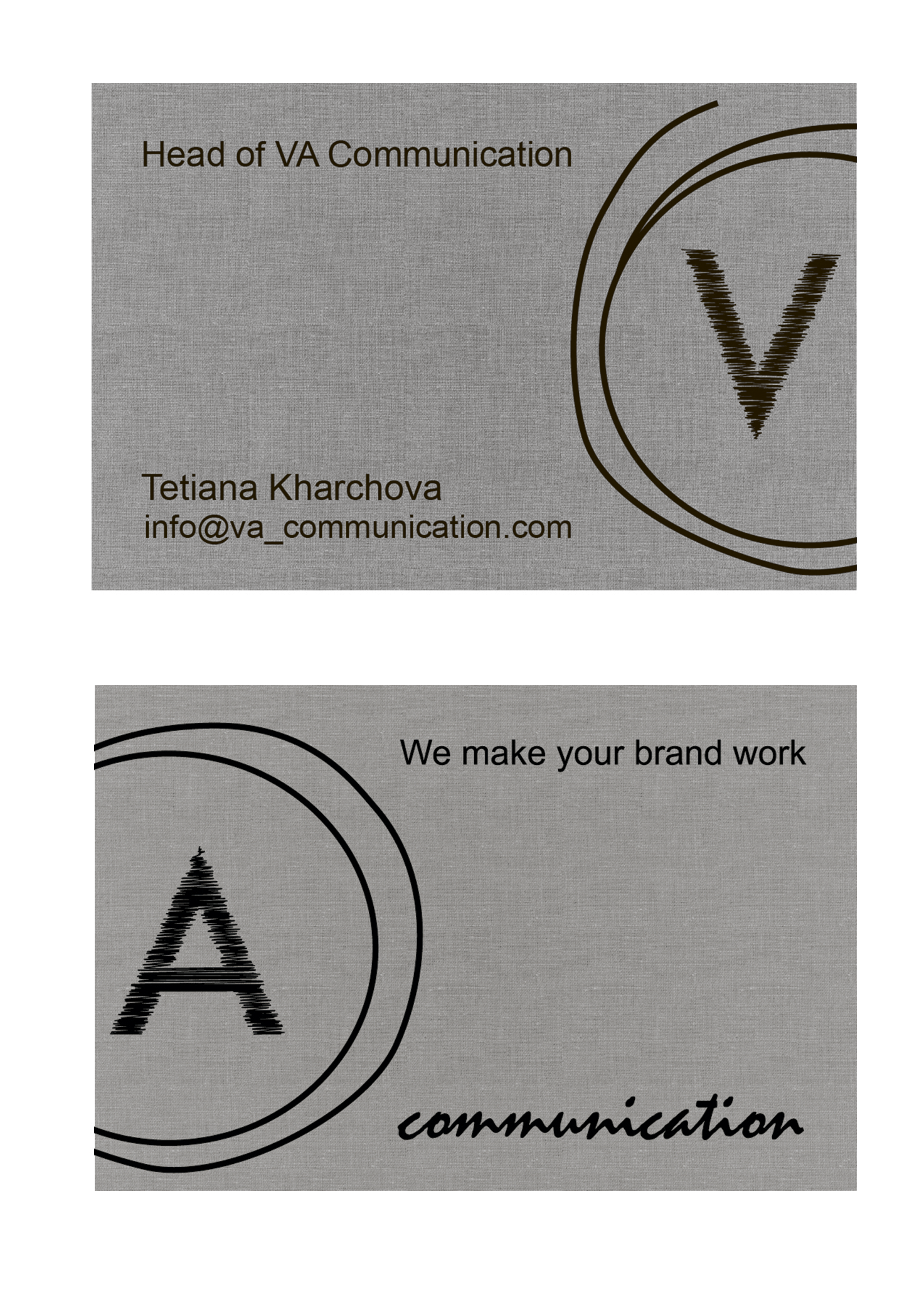 VA communication. Лого и визитка
