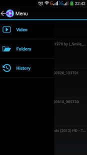 Prism Player - меню Navigation Drawer