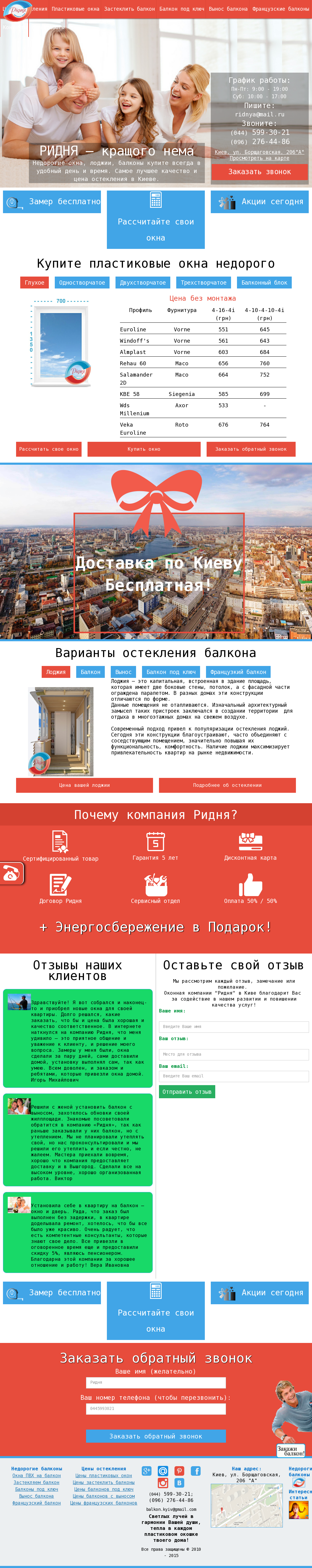Подбор семантического ядра для ridnyakiev.com.ua