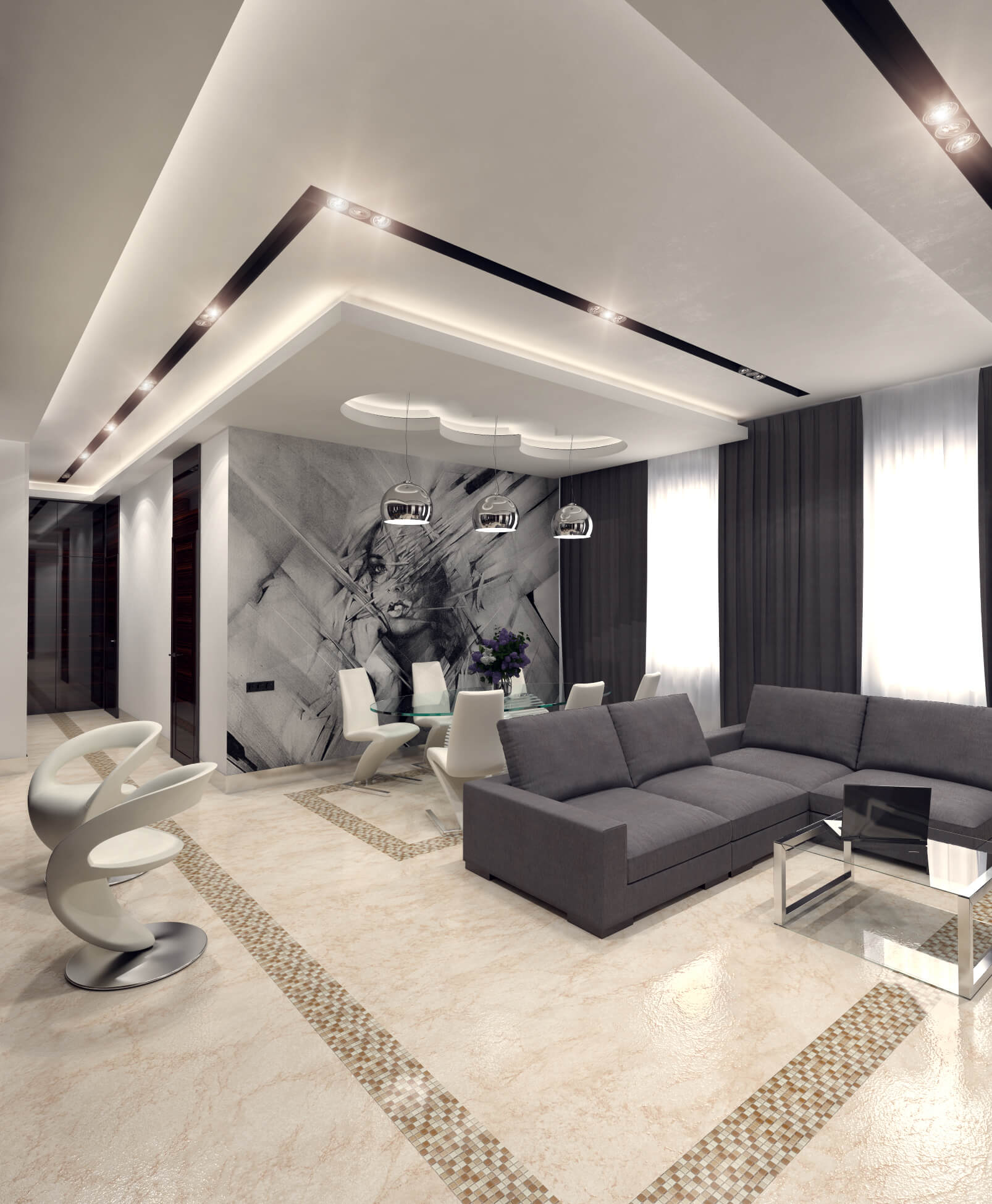 Проект квартиры в современном стиле