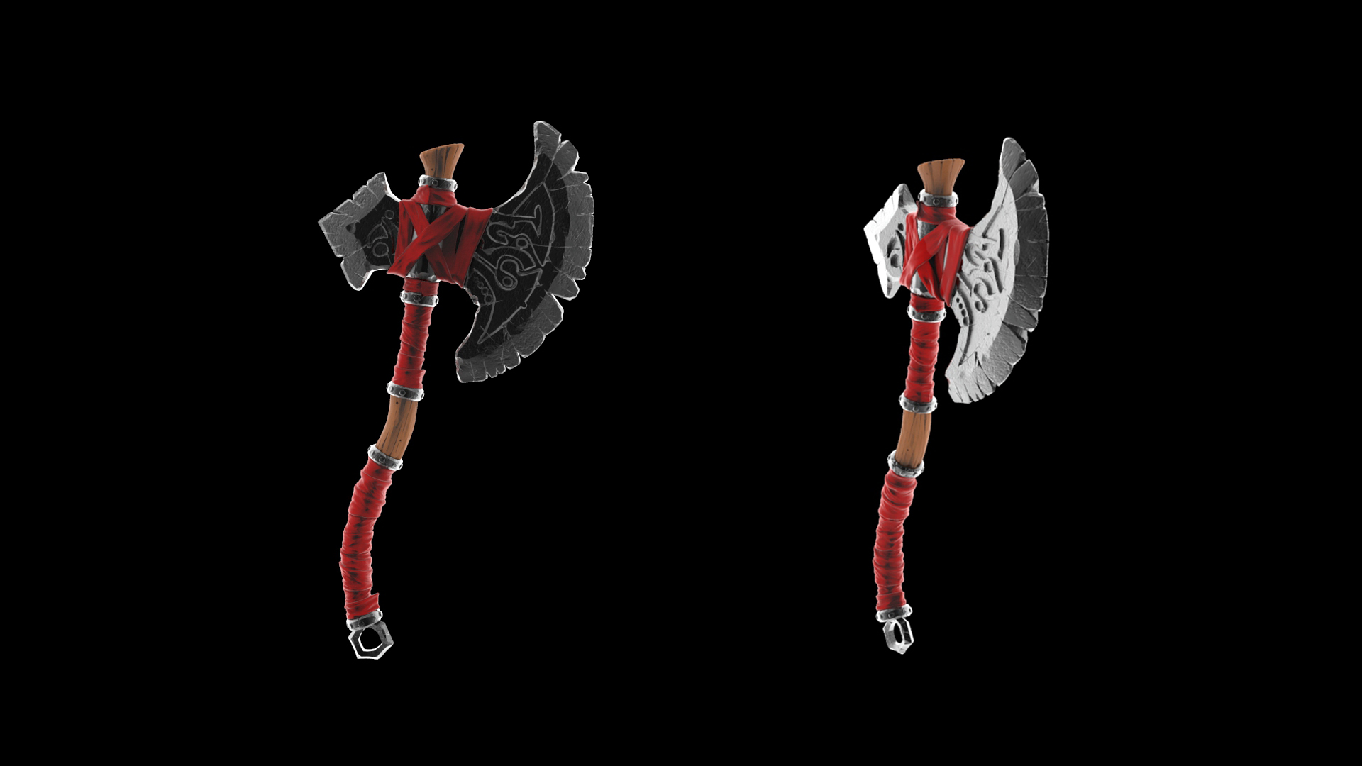 High-poly Axe (rendering in KeyShot)