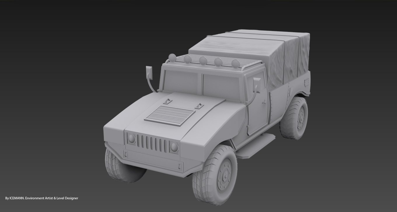 High-poly Hummer