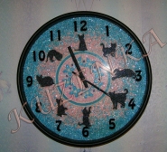 Настенные часы Коты (бисер)