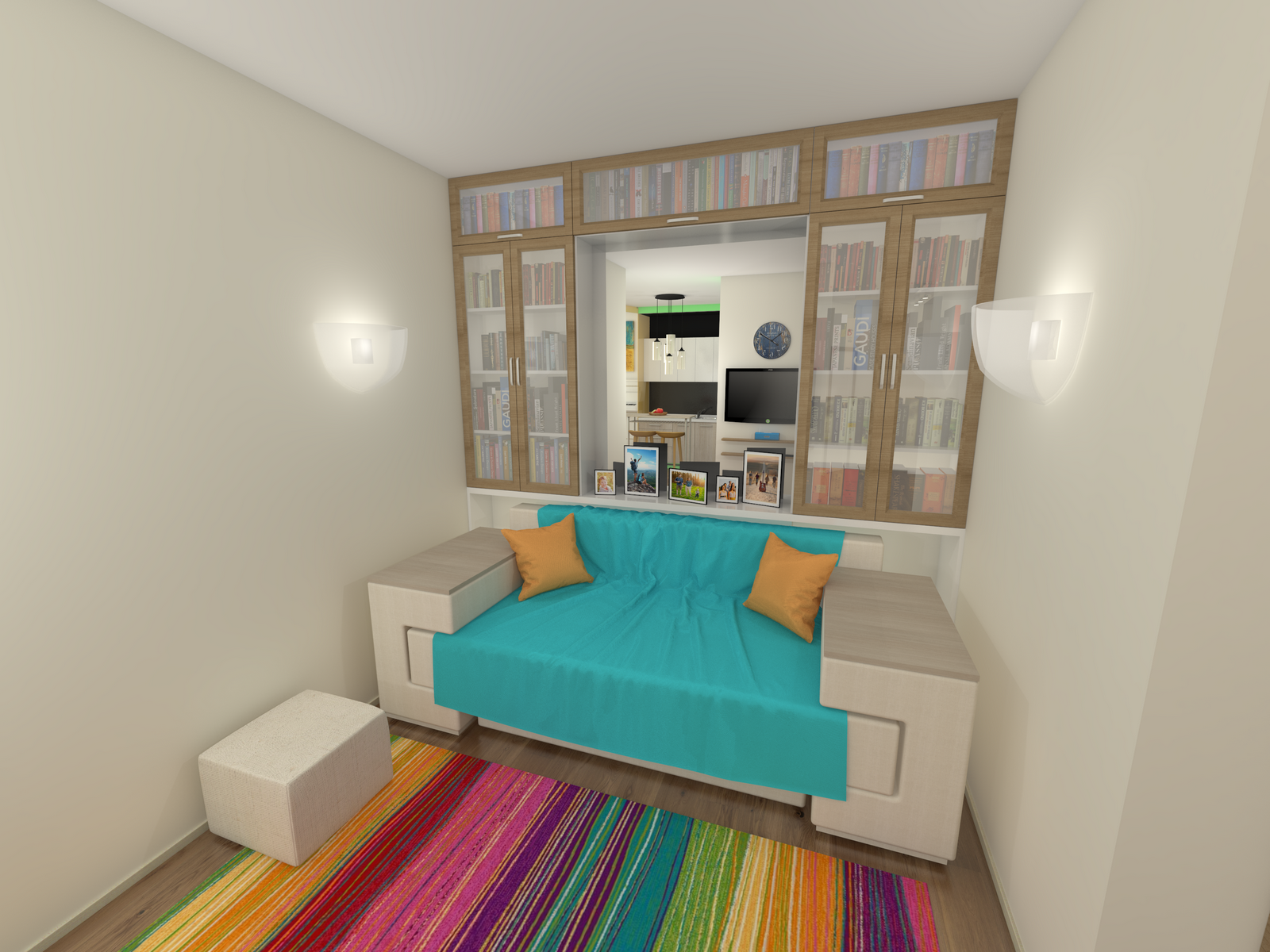 Дизайн гостиной ЖК Парковые озера