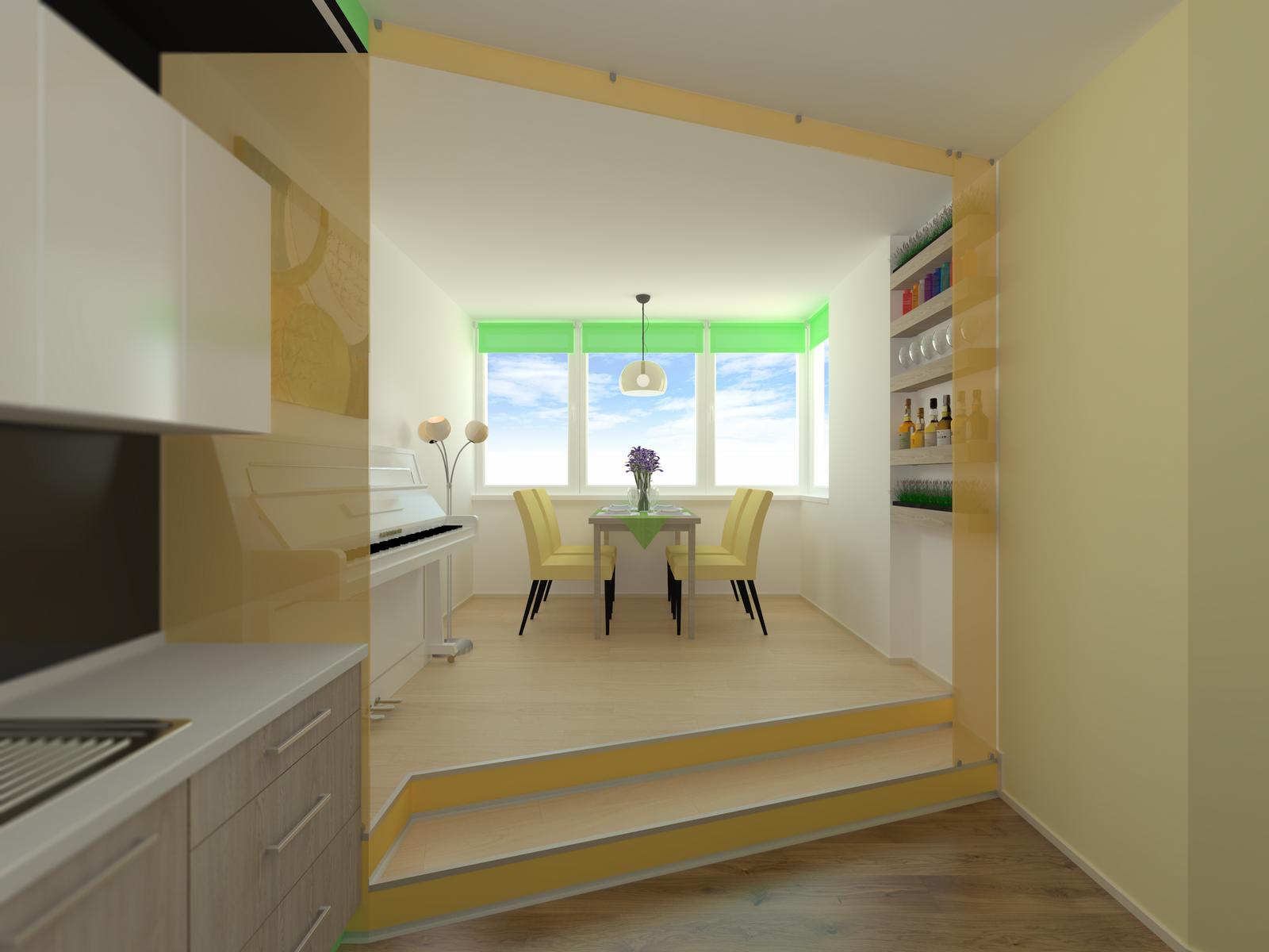 Дизайн столовой ЖК Парковые озера