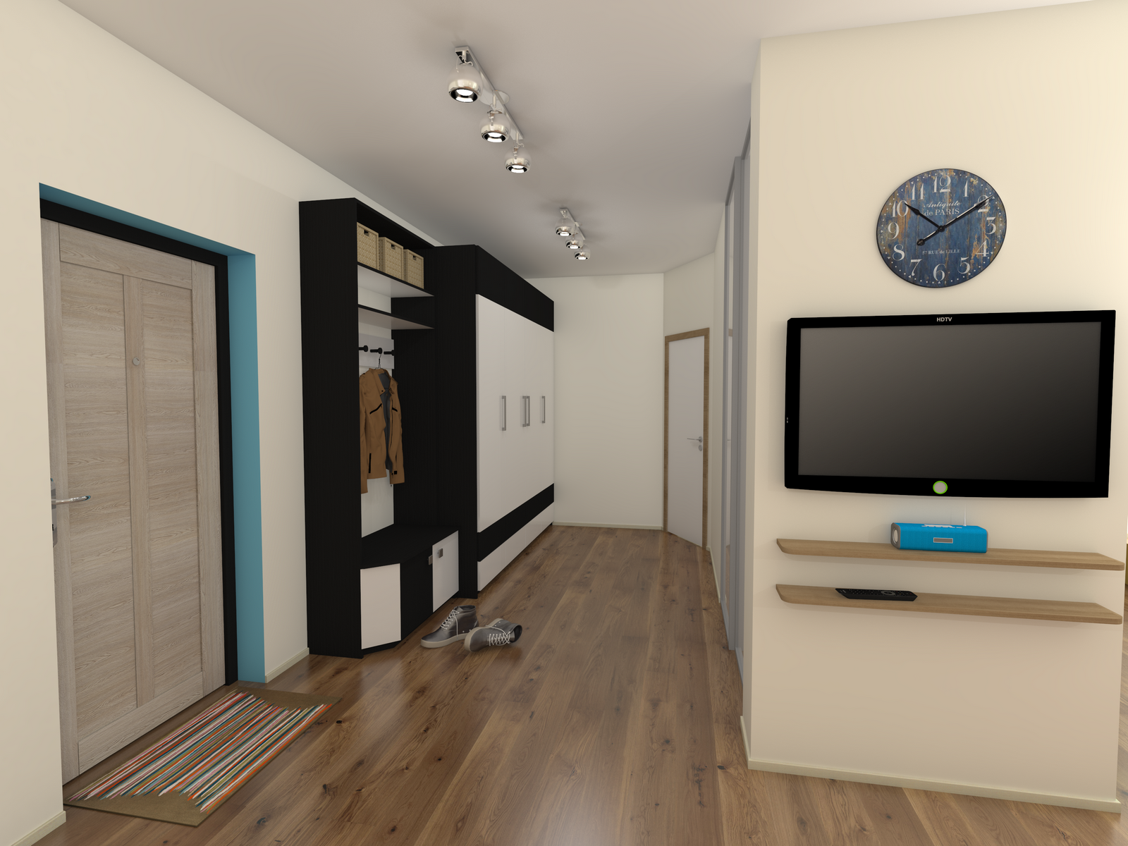 Дизайн прихожей ЖК Парковые озера