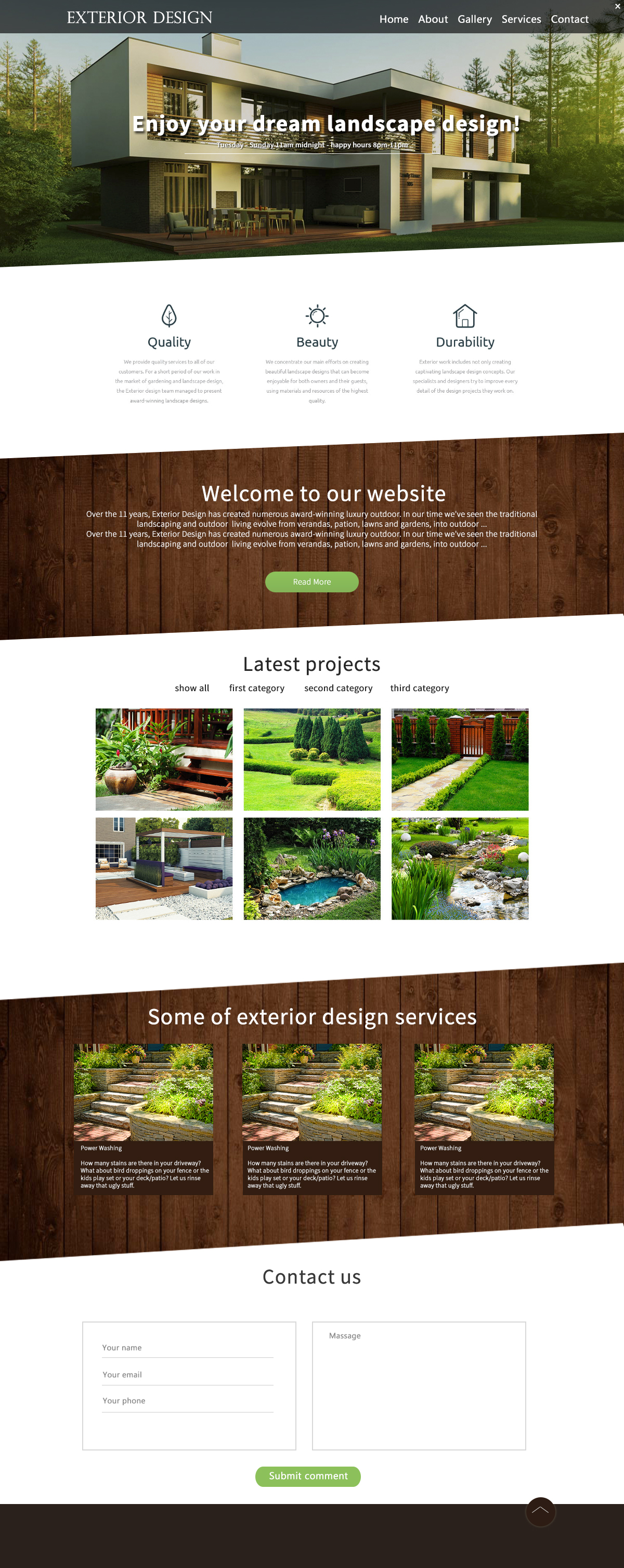 Дизайн сайта "Exterior design"