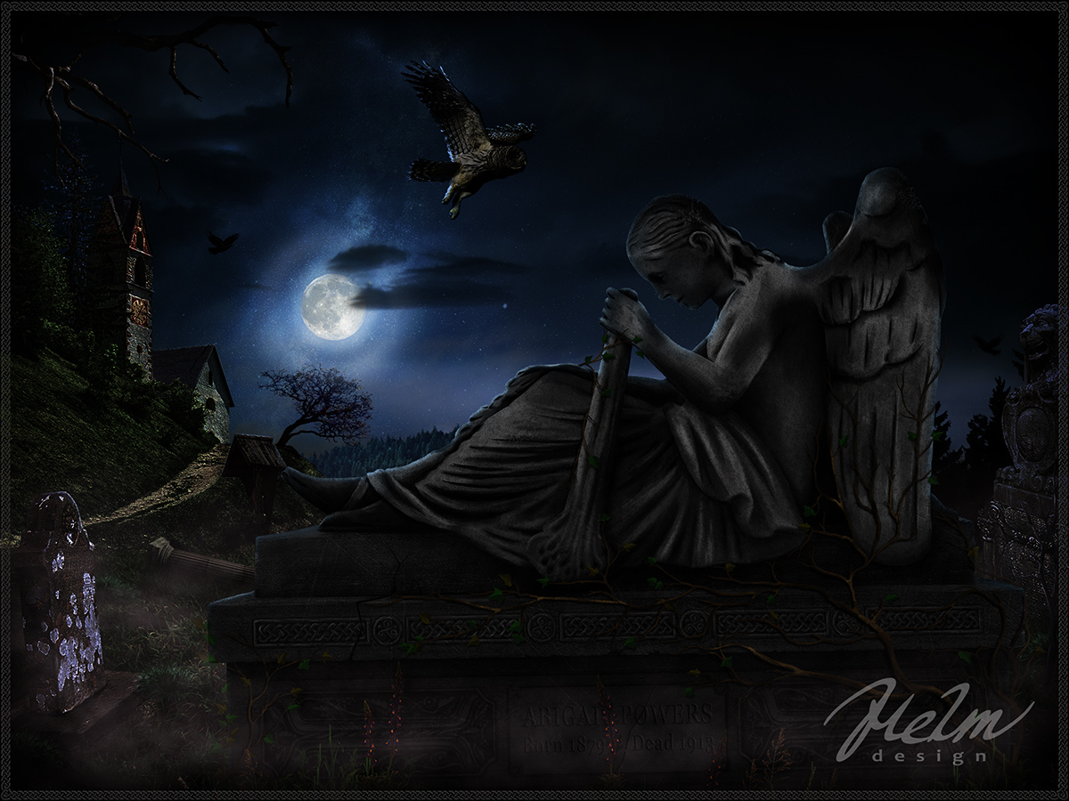 Иллюстрация "Grave" + matte painting