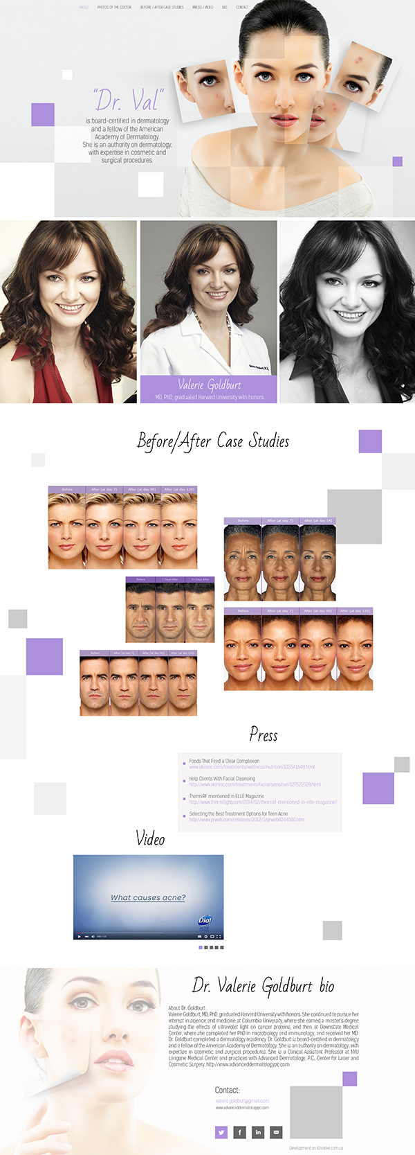 Landing Page Dr. Valerie Goldburt