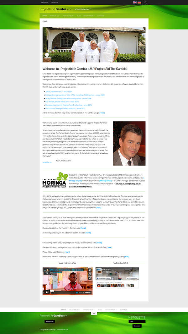 Сайт компания Projekthilfe Gambia e.V.