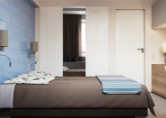 bedroom beige blue