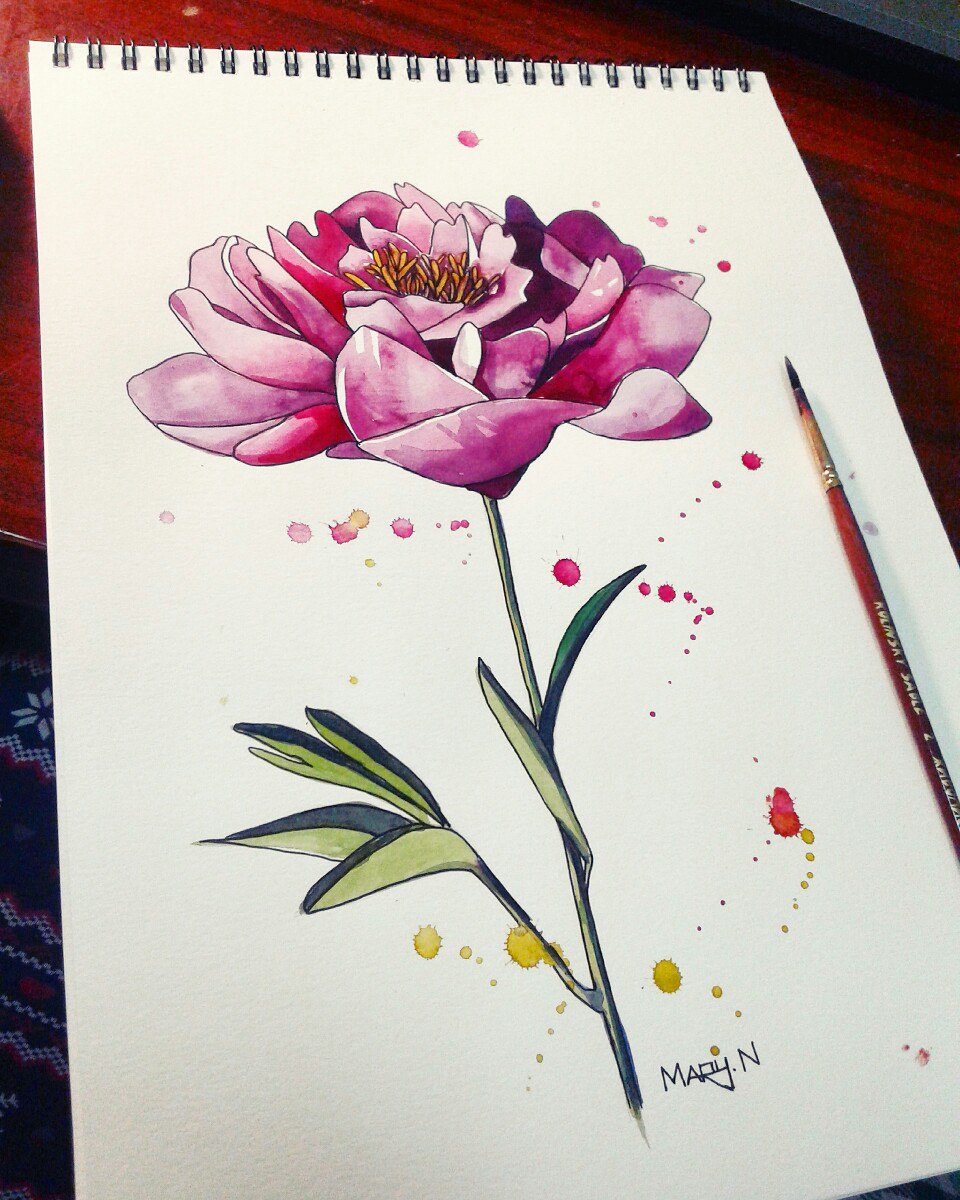 Рисунок акварелью
