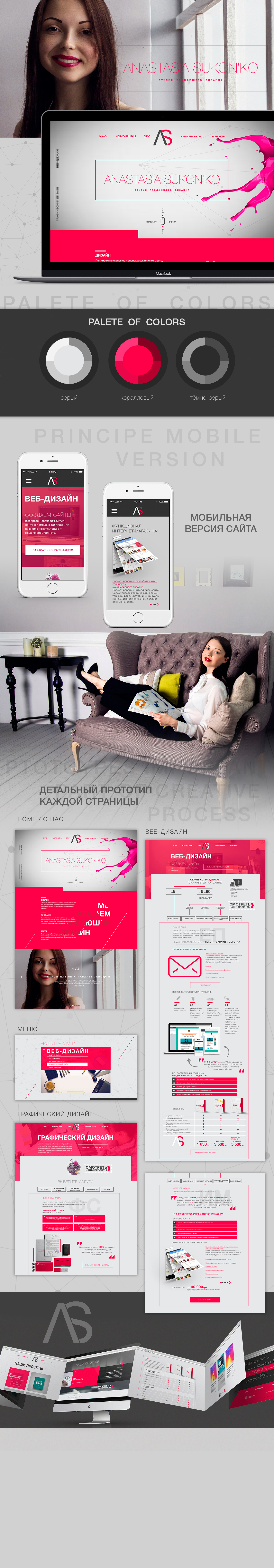 Сайт дизайнера Анастасии Суконько