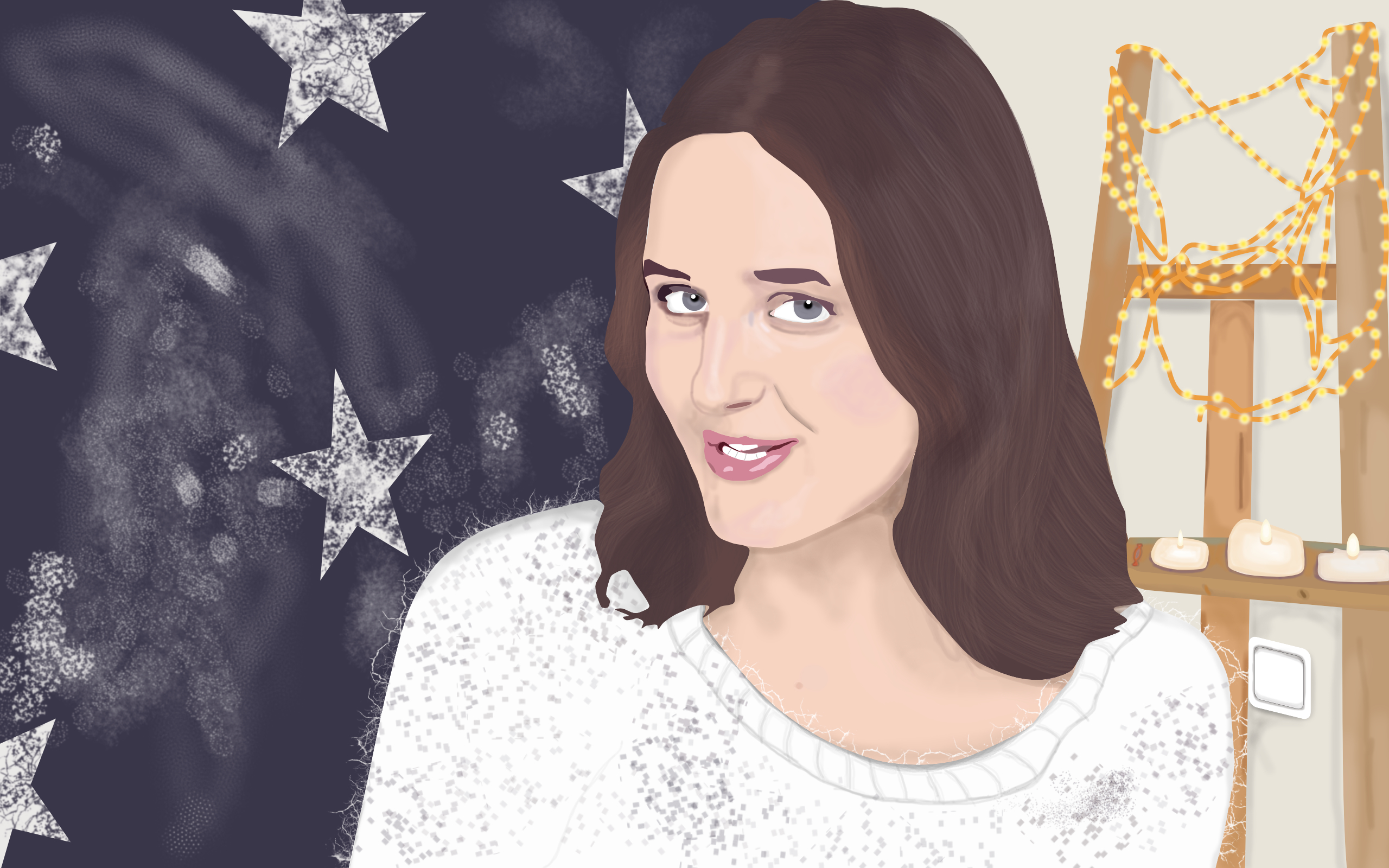 Рисунок с девушкой