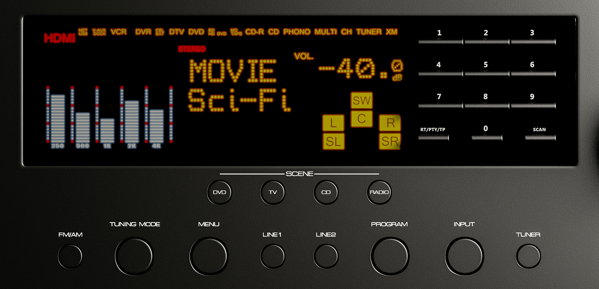 home cinema system multimedia 3d illustration