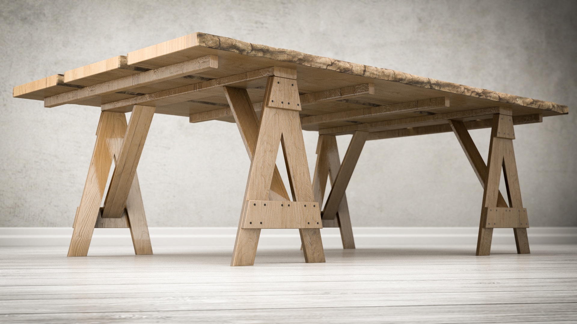 wood table and Apple