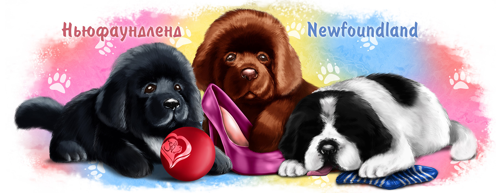 Иллюстация щенки
