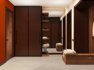 Интерьер коридора с ярким акцентом