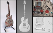 Custom 'Wild Rose' Electric Guitar