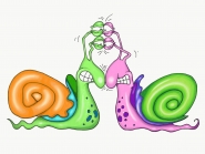 Crazy snail.  Wrestling.