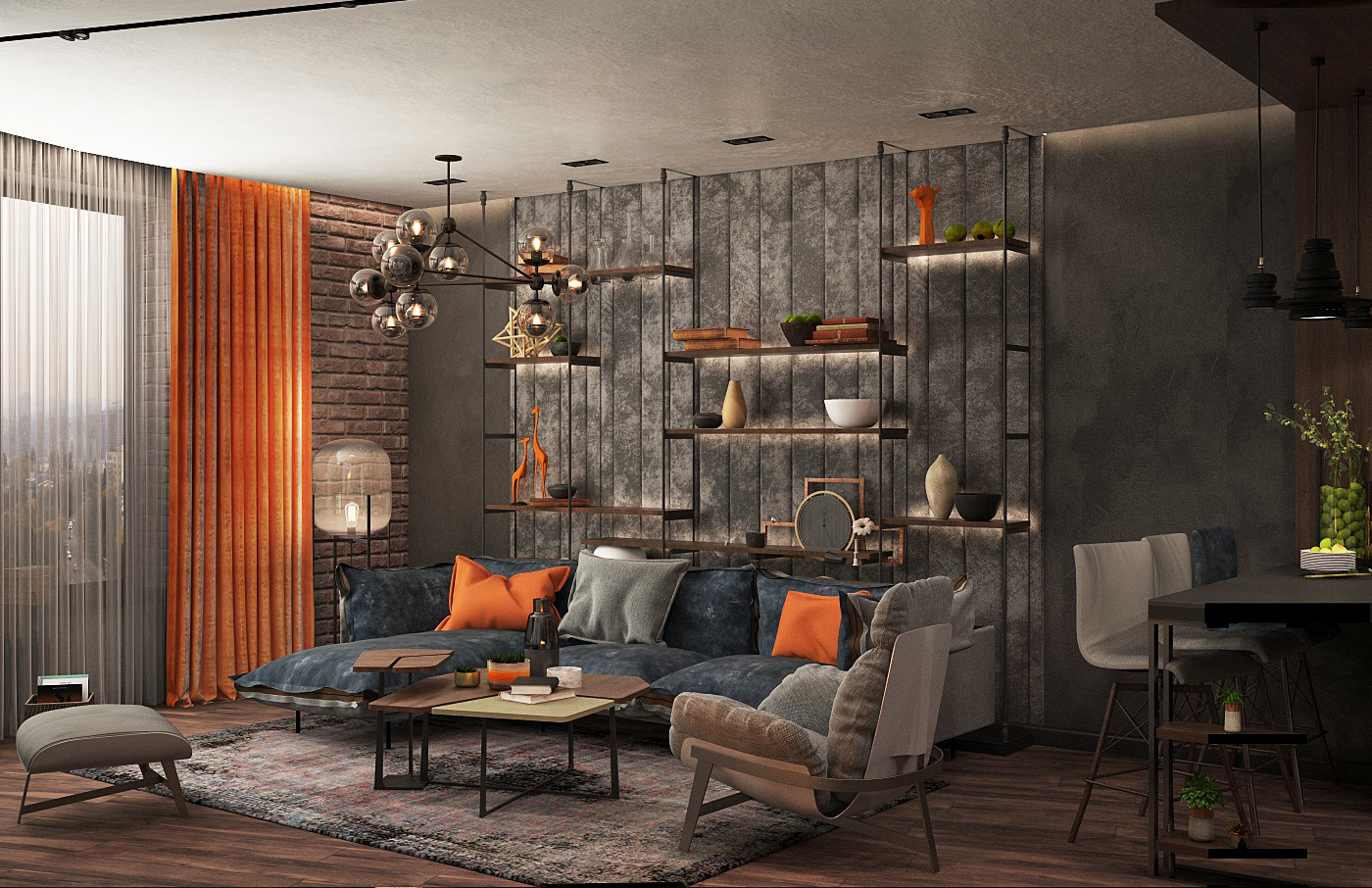 Studio apartment in loft style/1