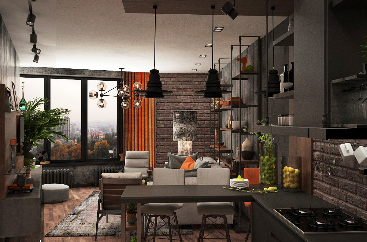 Studio apartment in loft style/2
