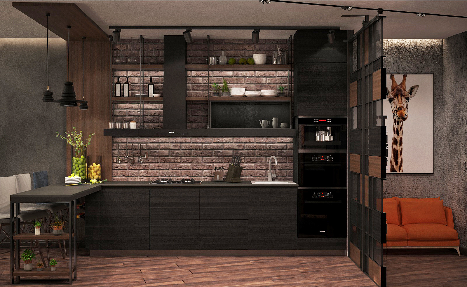 Studio apartment in loft style/3