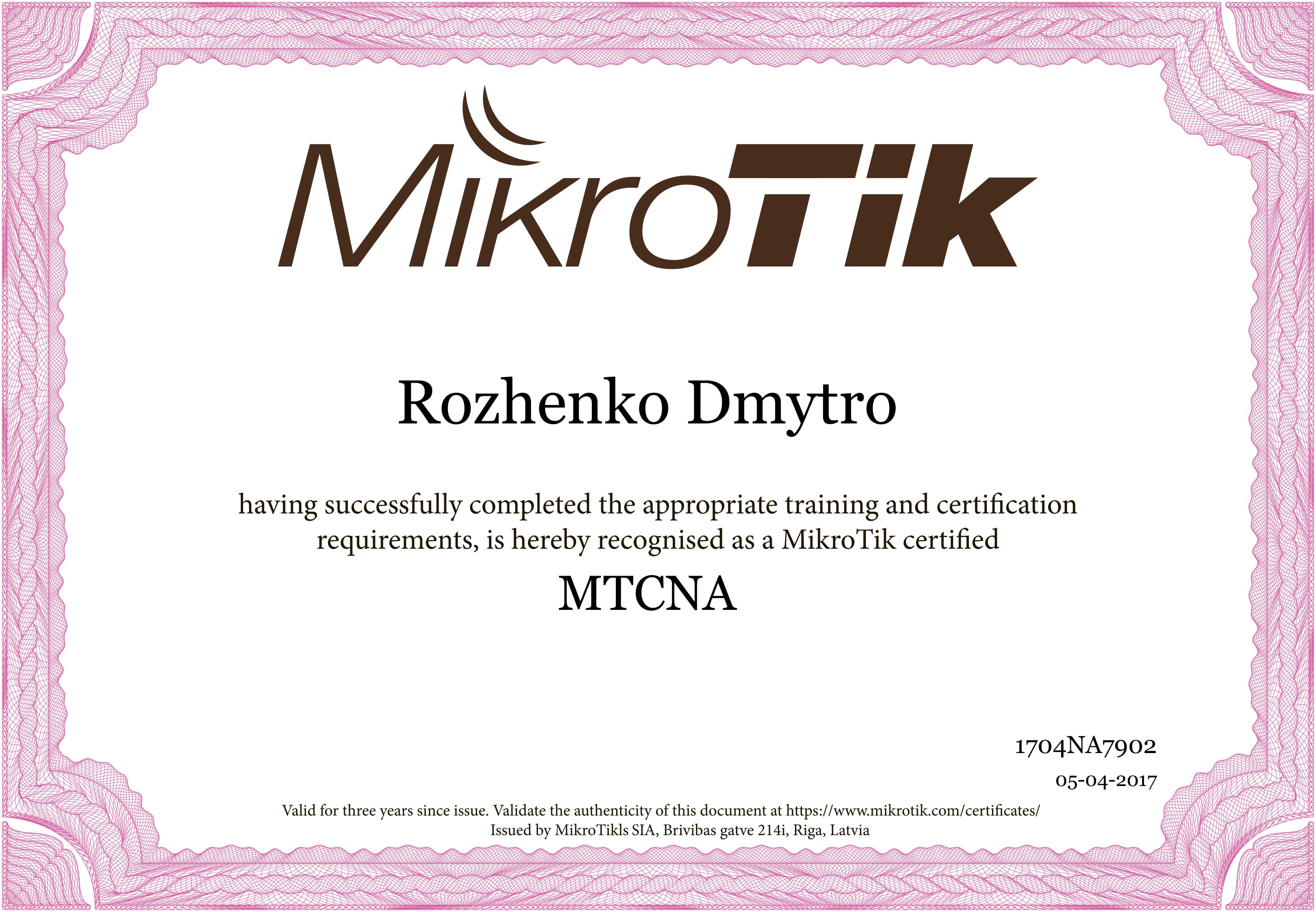 MTCNA (MIKROTIK CERTIFIED NETWORK ASSOCIATE)