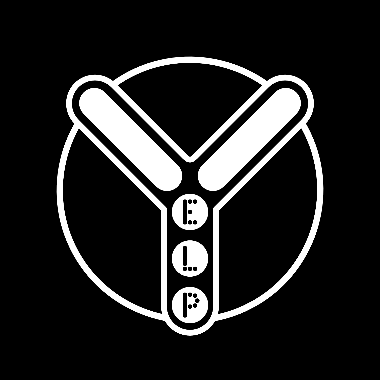 Yelp (белое на чёрном)