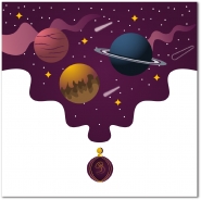 Космическая иллюстрация для коллекции духов