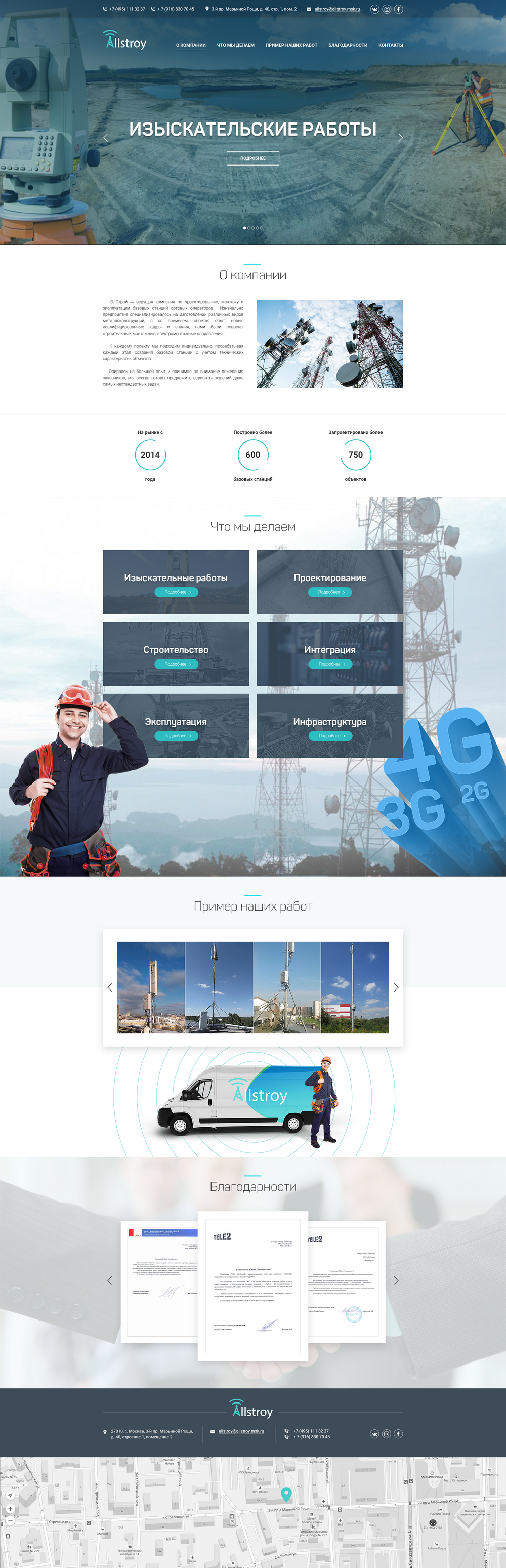 Разработка сайта для компании «Allstroy»