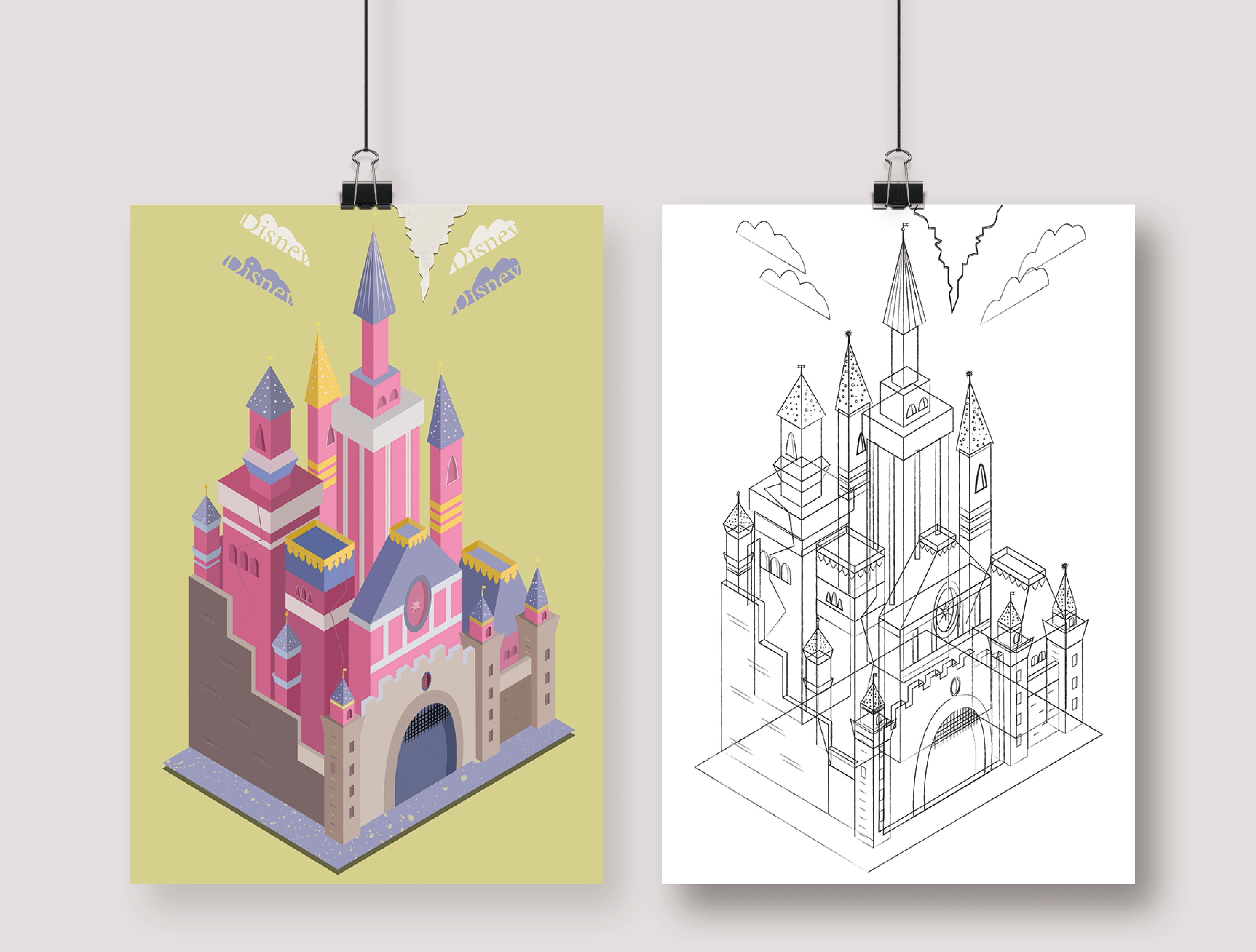 Изометрический замок Disney