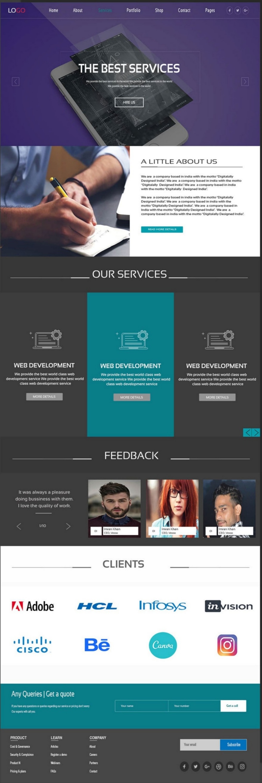 Верстка сайта landing page