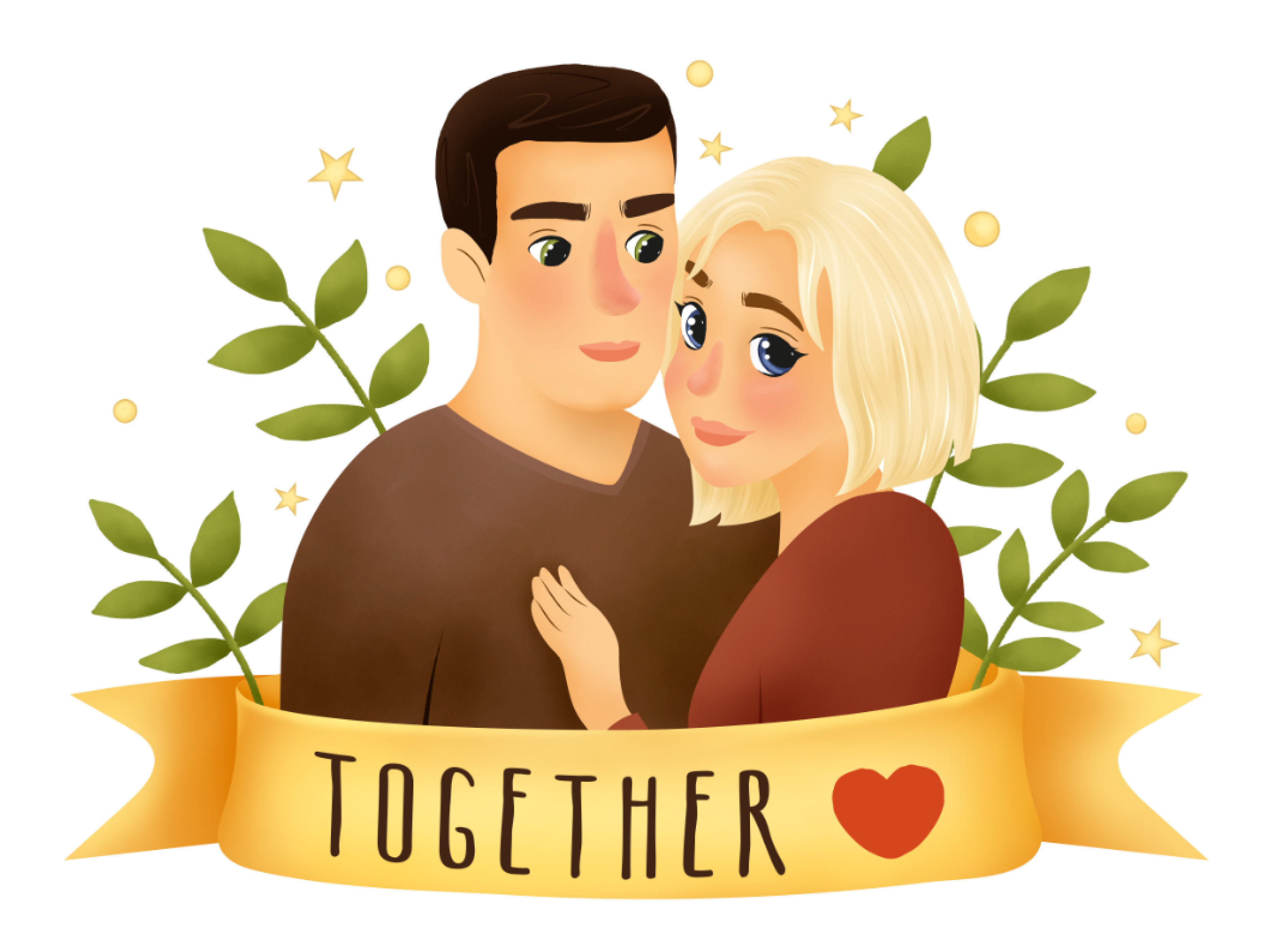 Стилистическая иллюстрация пары