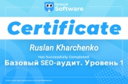 Сертификат "Базовый SEO-аудит. Уровень 1"