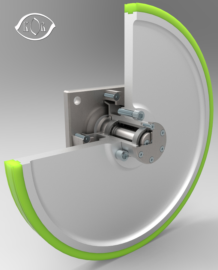 Узел ролика, презентационный разрез.