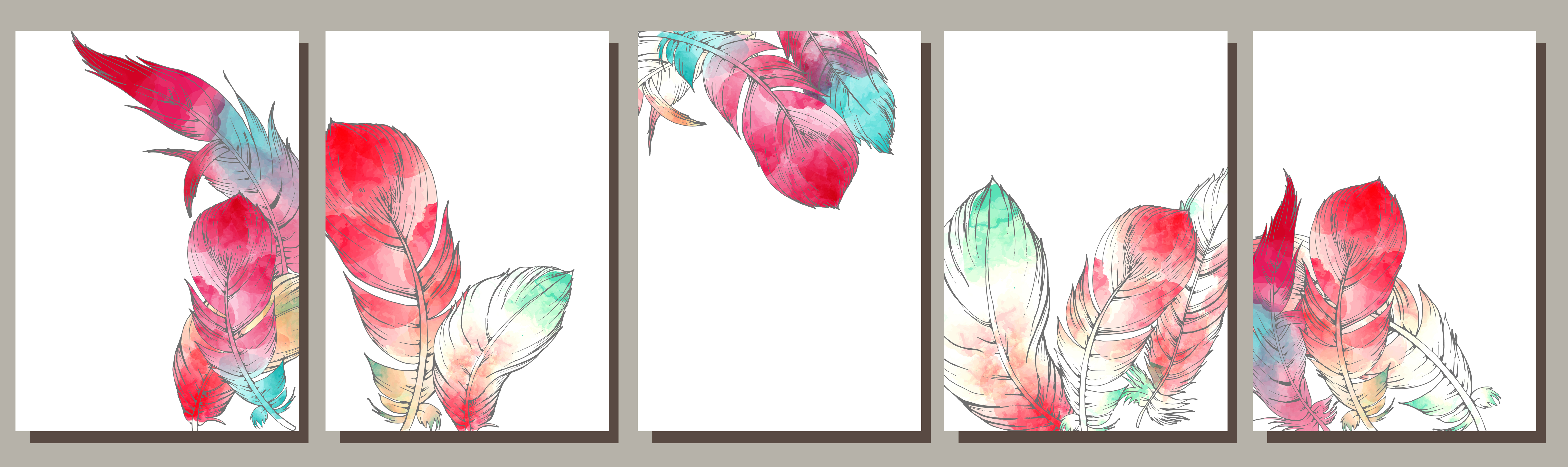set of watercolor backgrounds, 
