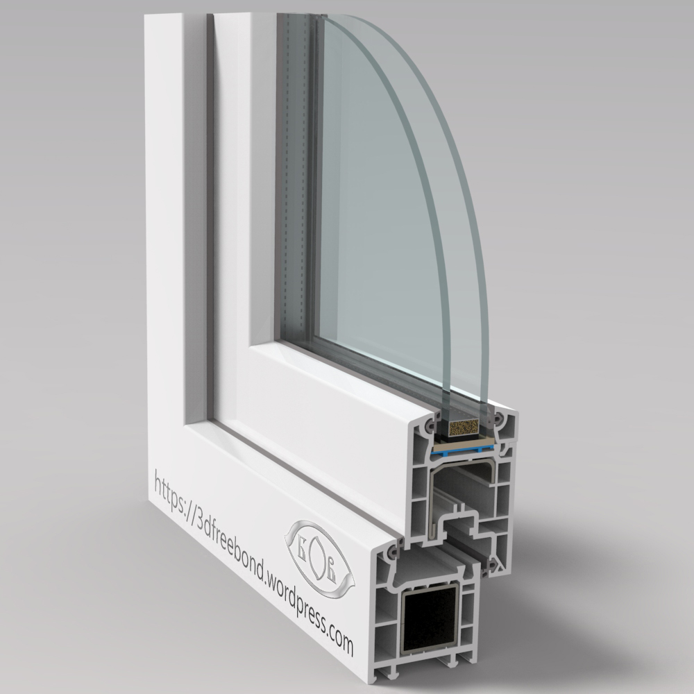 Окно, презентационный разрез.
