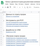 ФРАГМЕНТ папки с должностными документами РОП