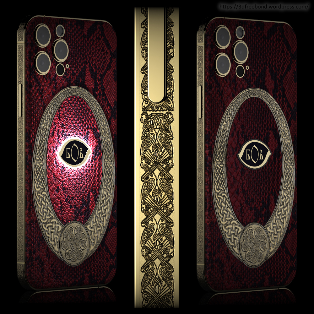 iPhone12pro в ювелирном дизайне - кельтский стиль