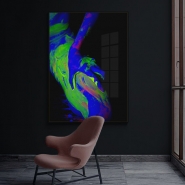 Art Space Neon Girl
