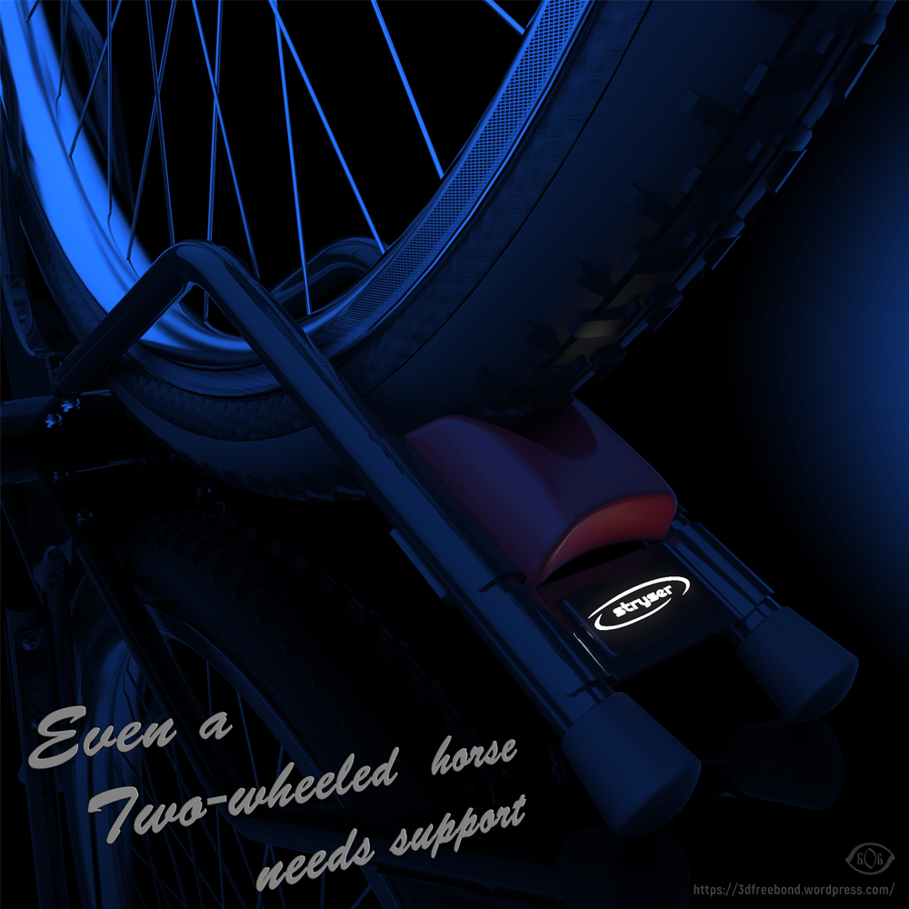 Рекламный баннер на основе визуализированной 3D модели - "велосипедная подставка"