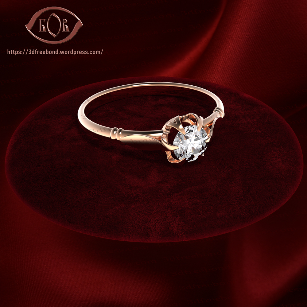 Кольцо ювелирное с камнем