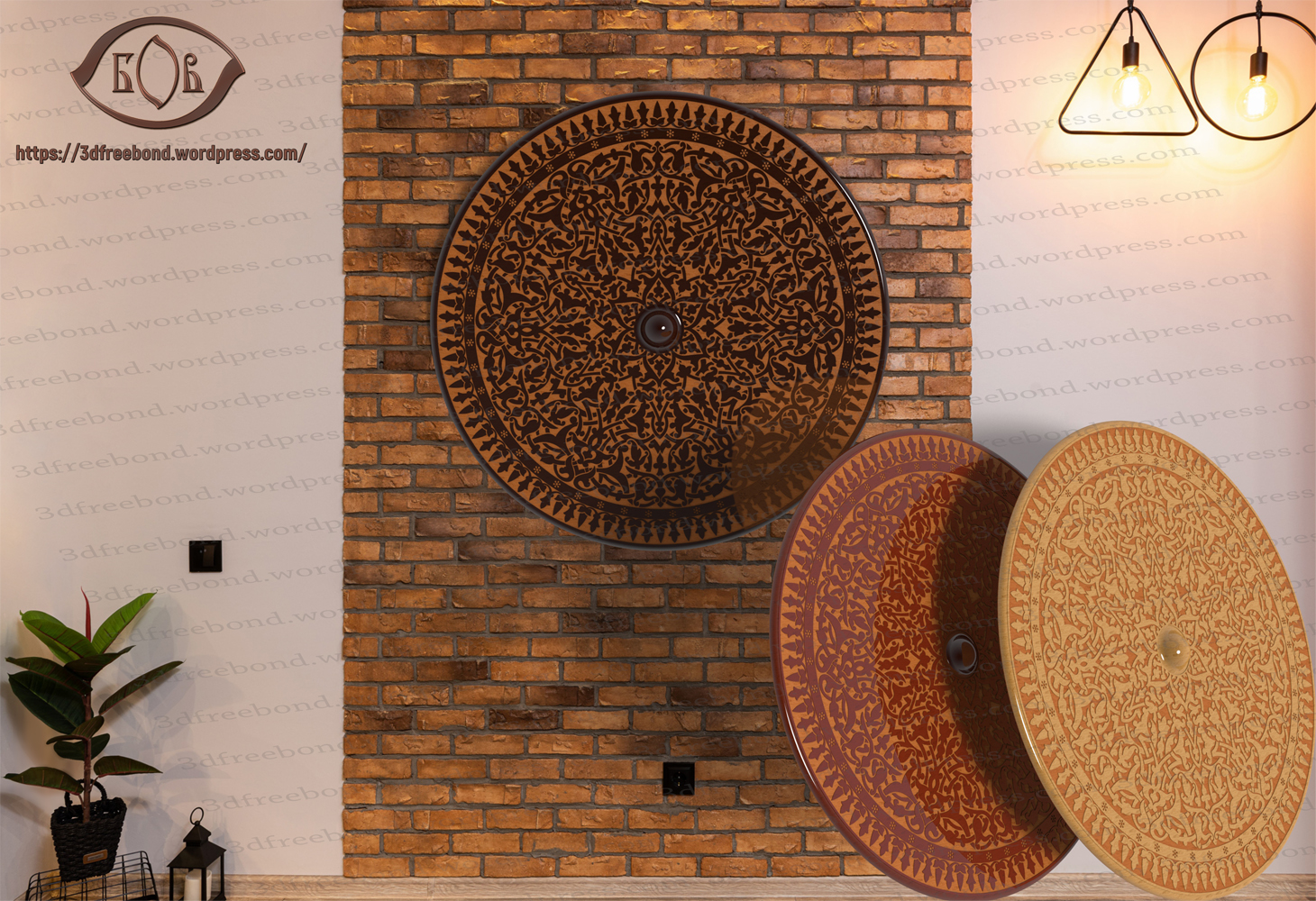 Панно стилизованное под арабский щит