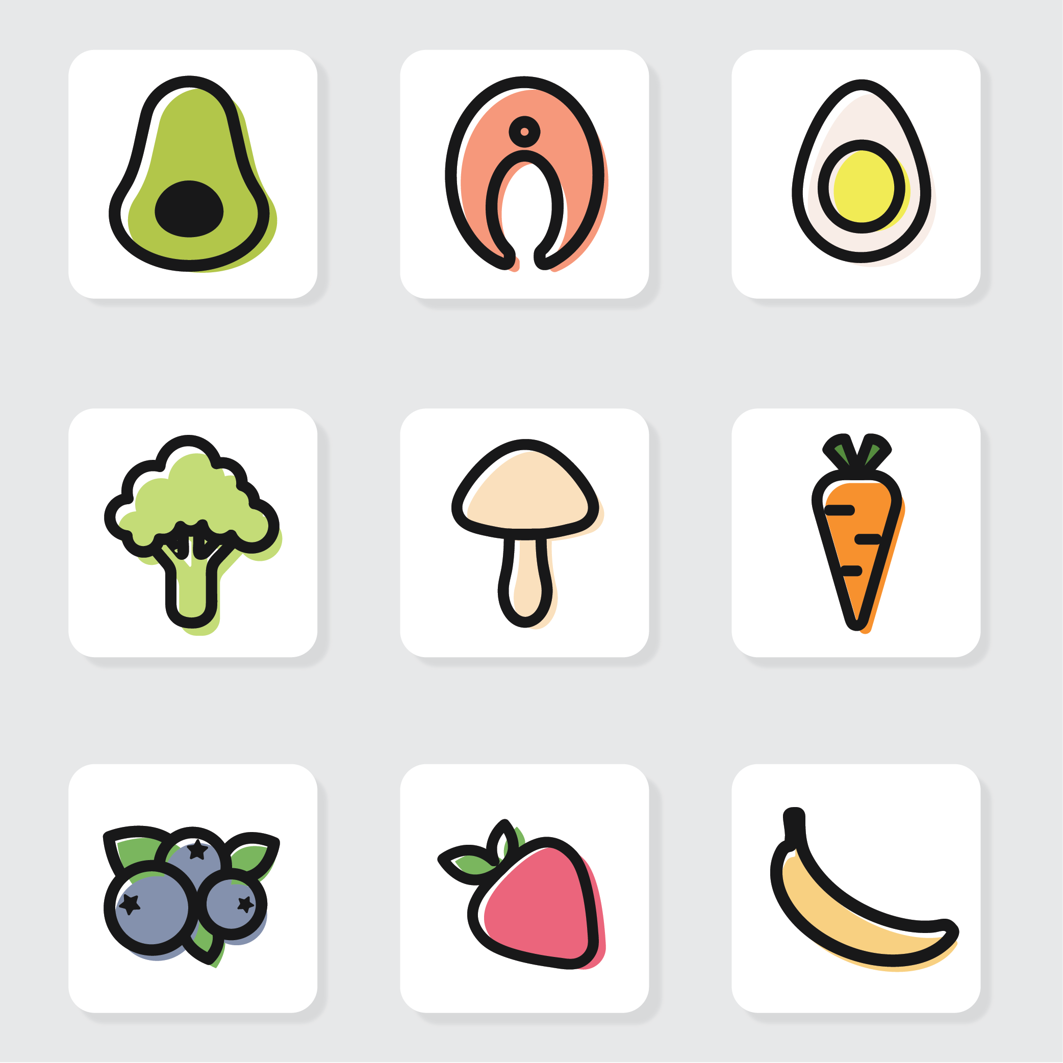 иконки для healthy food app