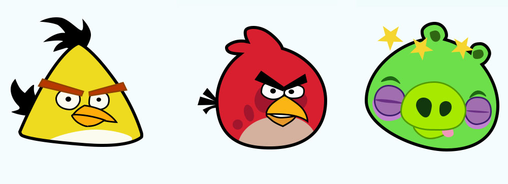 Векторні фігурки angry birds