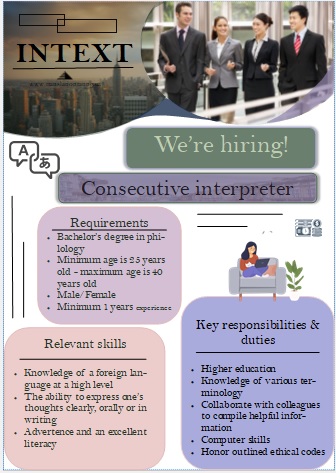 JOB ADVERTISEMENT / РЕКЛАМНОЕ ОБЪЯВЛЕНИЕ О НАЙМЕ 