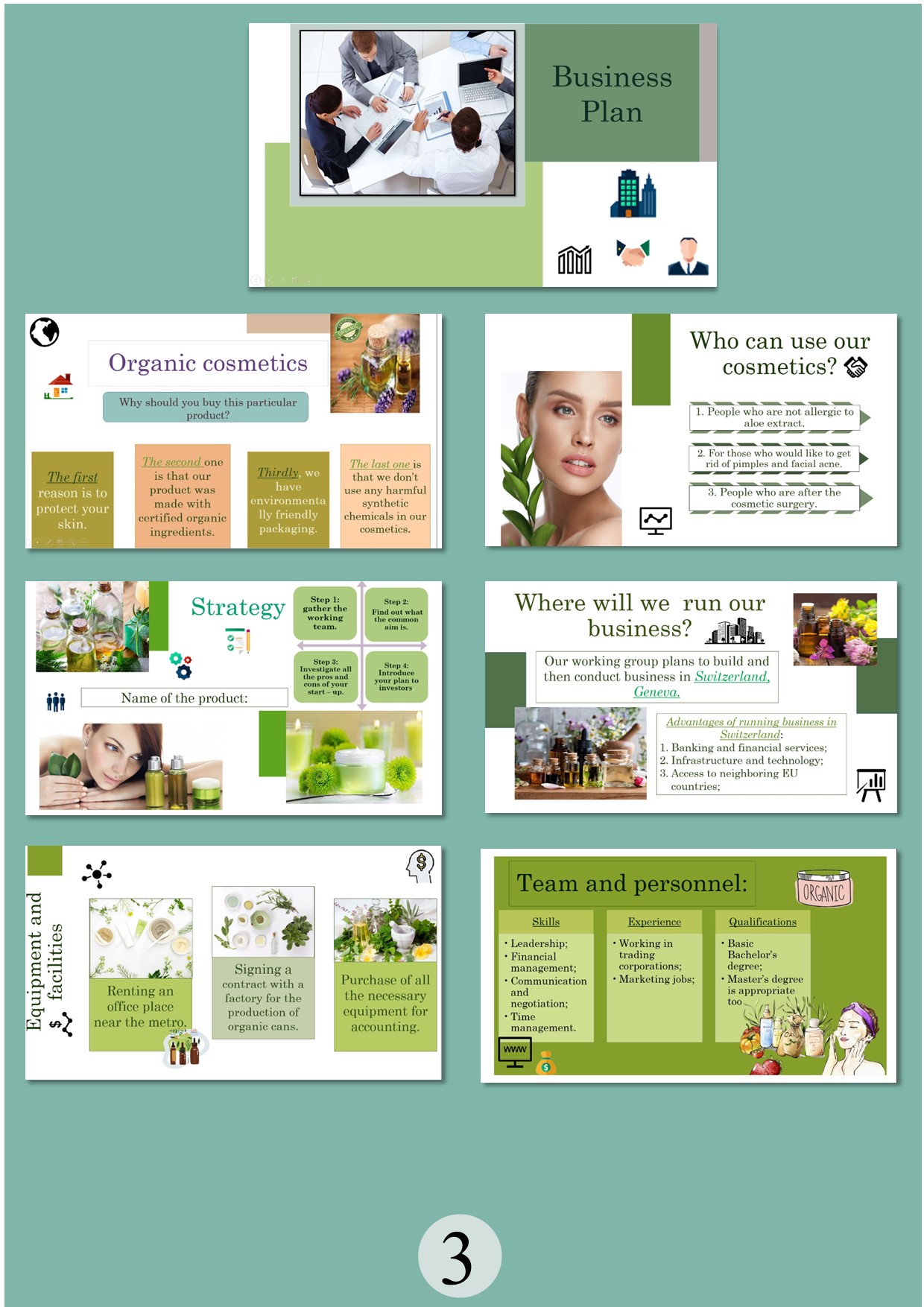 Presentation for an organic cosmetics company / Презентация для компании по производству органической косметики