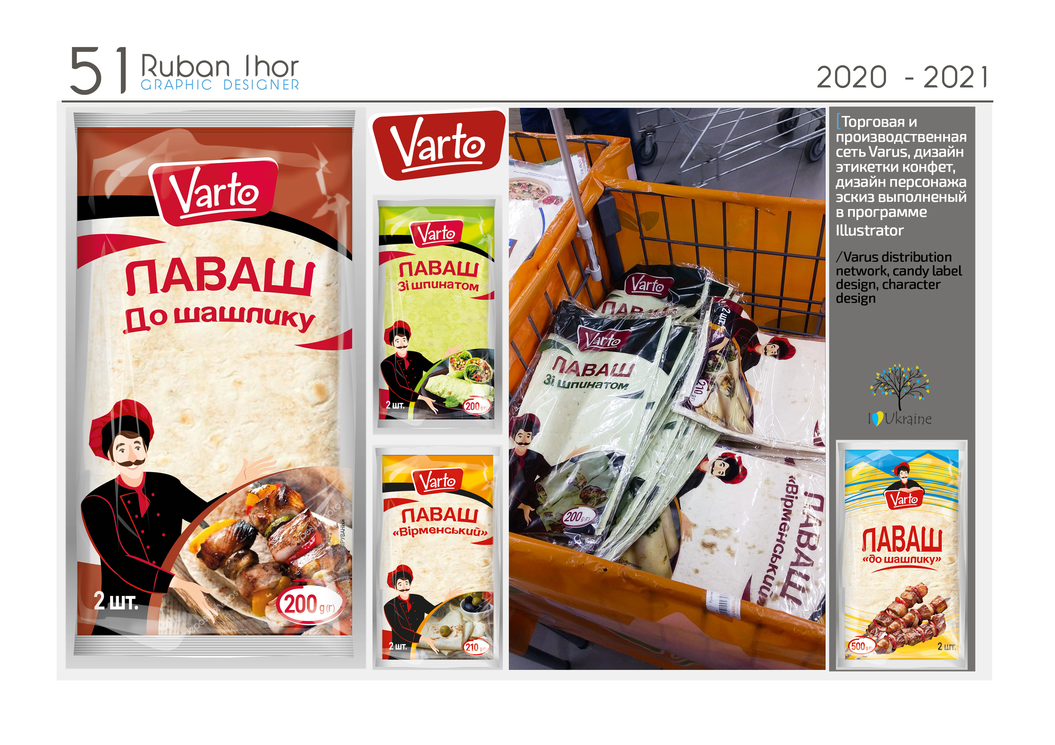 Торговая сеть Varus, дизайна упаковки