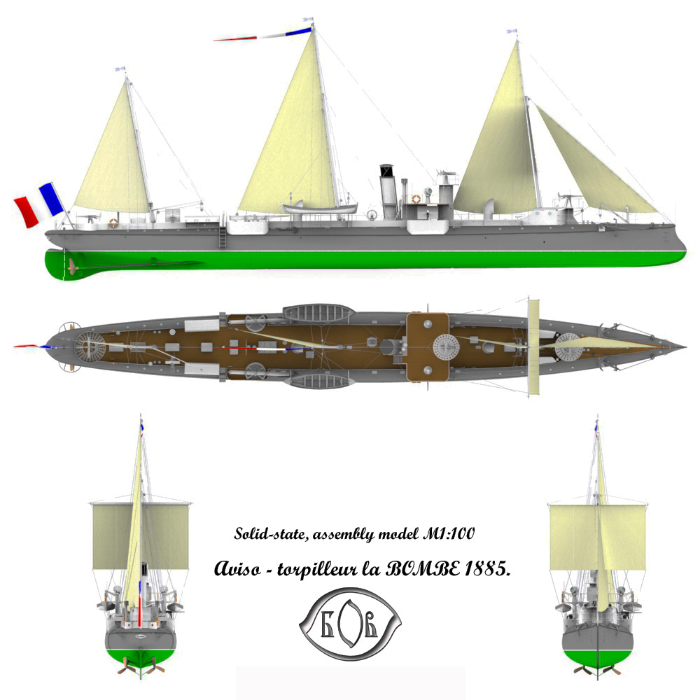 3D  Solid-state, assembly model 1:100  Avizo – torpillear "La Bombe"